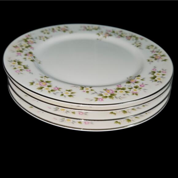 Treasure Chest Lenore 7001 Japan Floral Salad Plates 6.75” Set of 4 - Picture 4 of 4